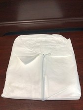 Disposable White Protective Coverall W/zipper, Size M