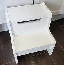 Child Step Stool KidKraft 2 Steps White Kids 14" x 14.5" x 15" Bathroom Kitchen