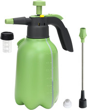 2L Pump Sprayer Side Fill Garden Pressure Spray Bottle w/ 2 Nozzles
