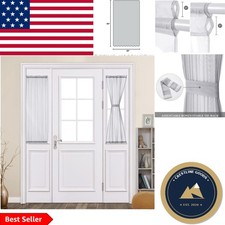 Elegant Light Grey Sheer Curtains for Indoor Use - Pack of 2 Panels 25" x 40"