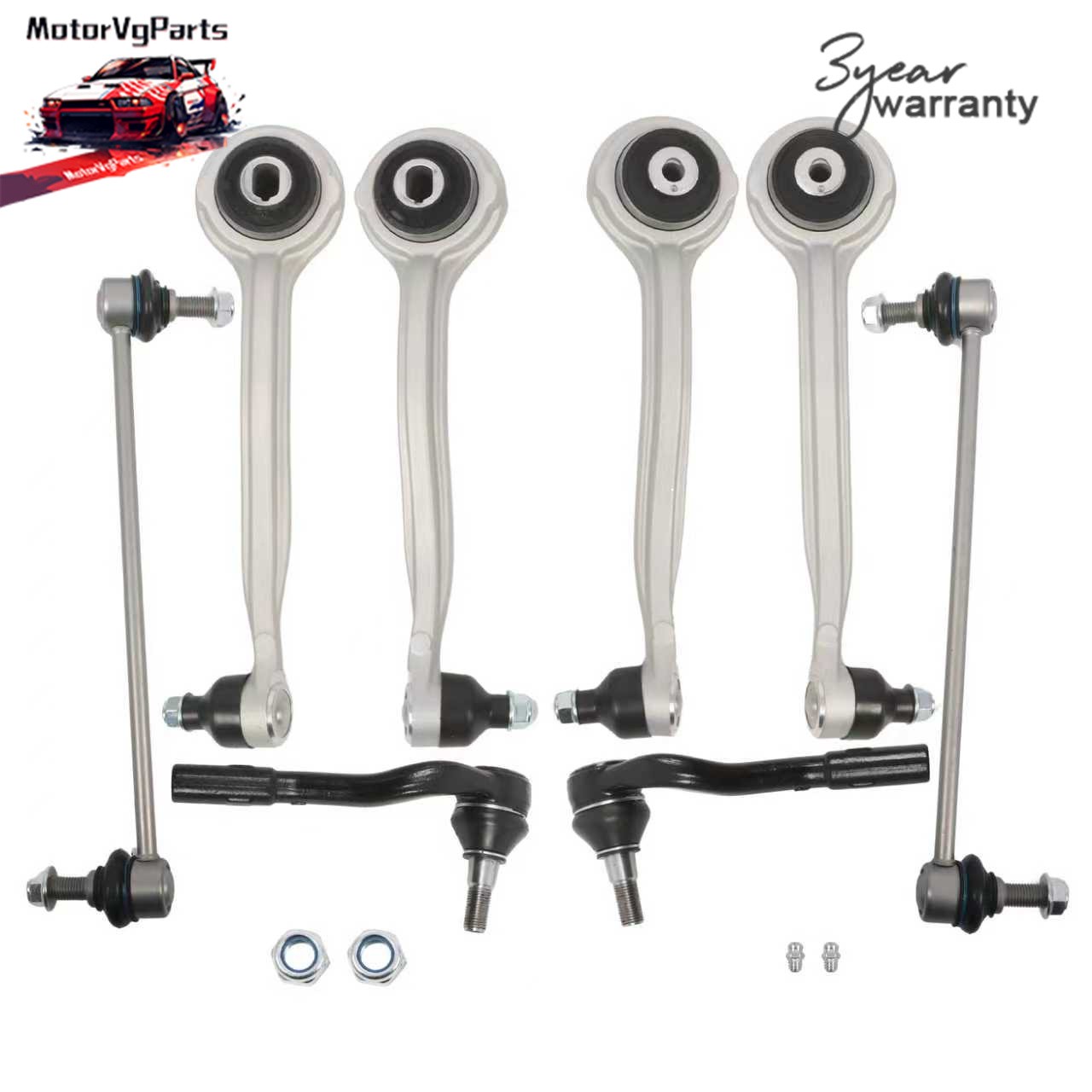 Front Control Arm w/Ball Joint Sway Bar Link for Mercedes-Benz C300 C350 RWD 8x