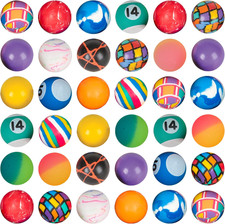 Bouncy Balls in Bulk - Pack of 36 1inch/27mm Hi Bounce Ball Variety