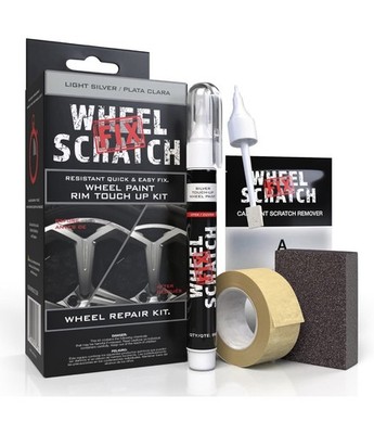 Wheel Scratch Fix  Light Silver Touch Up Paint - DIY Alloy Wheel Repair Kit