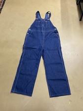 Dickies Denim Overalls Size 42X34 Blue Cotton Bib Workwear Carpenter