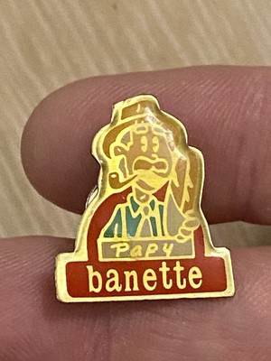Papy Banette French Bread Bakery Strasbourg France Pin Pinback Grandpa