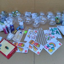 Huge Lot Of DIY Clear Plastic Balls Fillable Ornaments Ball Hanging Christmas B