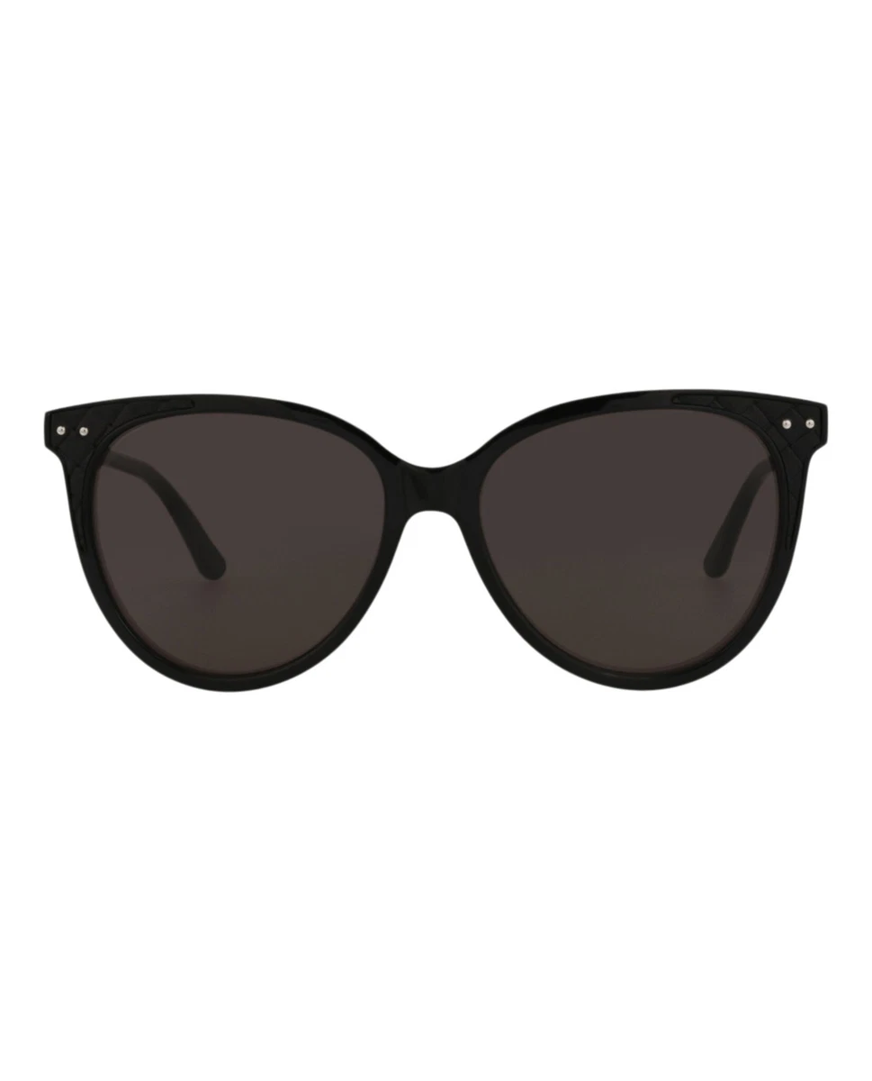 BOTTEGA VENETA BV1004S WOMENS CATEYE SUNGLASSES BLACK ACETATE GREY LENSES NWOT Cat-eye sunglasses in black - Bottega Veneta | Mytheresa main image 4