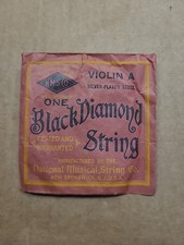  Vintage Black Diamond Violin String Advertis...