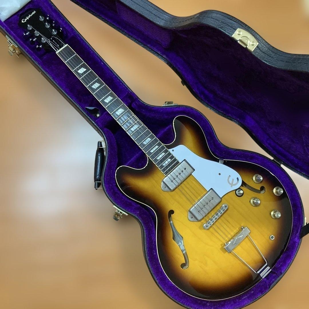 Epiphone Casino Elitist VS Japan Made John Lennon P-90 Semi-Acoustic Guitar
