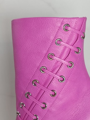 Giuseppe Zanotti Pink Leather Ankle Boots Pointed Toe Stiletto Heel 38,5 cm - Foto 21 di 24