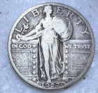 1927-S  Standing Liberty 25c Quarter -VF - Light Scratch Reverse - Nice Coin!!
