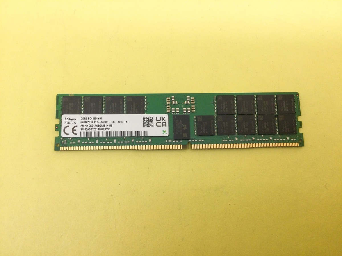 SK HYNIX 64GB (1X64GB) 2RX4 PC5-5600B DDR5 RDIMM SERVER MEMORY