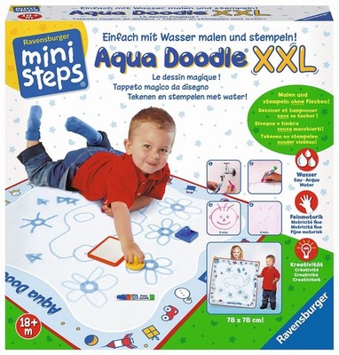 Ravensburger ministeps Aqua Doodle Wasser Stempeln Malen Stift Matte XXL 78 cm