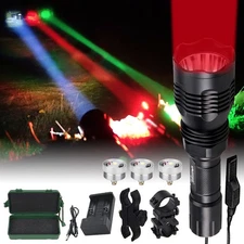 VASTFIRE Predator Light with Interchangeable Red, Green, White LED Hunting Fl...