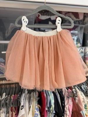 Doe, a Dear Girls Pink Glitter Tulle Tutu Skirt Elastic Pull-On Size 5