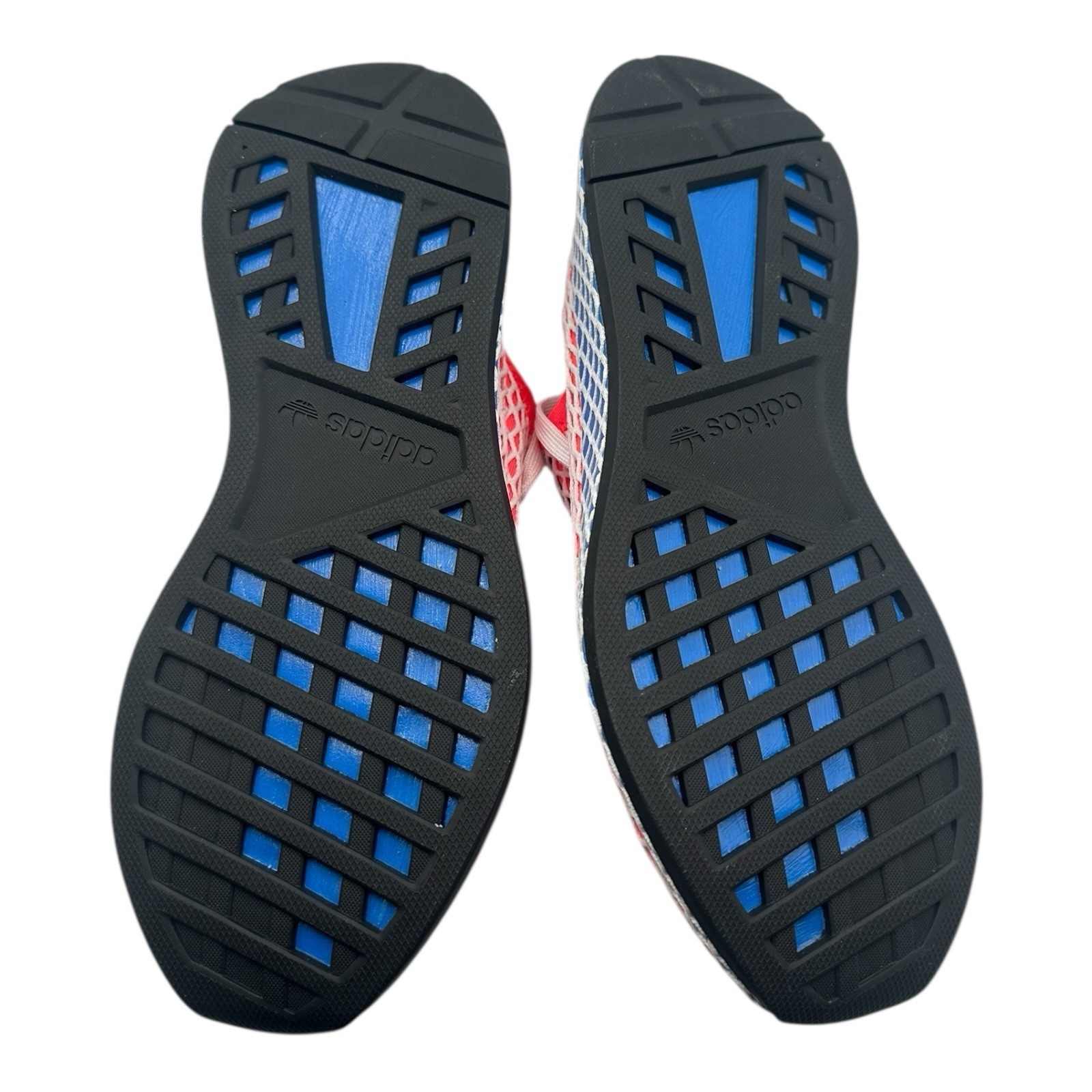 Adidas Originals Deerupt Runner Shoes YOUTH Kids Size 6 Red/Blue Sneakers DA9610