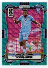 2026 Panini Prizm FIFA World Cup Teal Wave Prizm 15/99 Cedric Bakambu #464 6m7