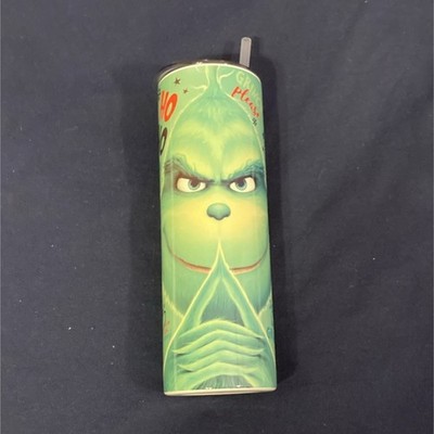 Kupresso Grinch Christmas Tumbler Set 20oz Green With Lid & Straw Three-Piece