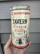 VINTAGE MOBIL LUSTRE CLOTH TIN SOCONY Vacuum Tavern Oil Can