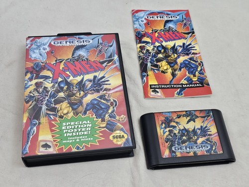 SEGA GENESIS XMEN MARVEL COMICS VIDEO GAME COMPLETE WITH MANUAL