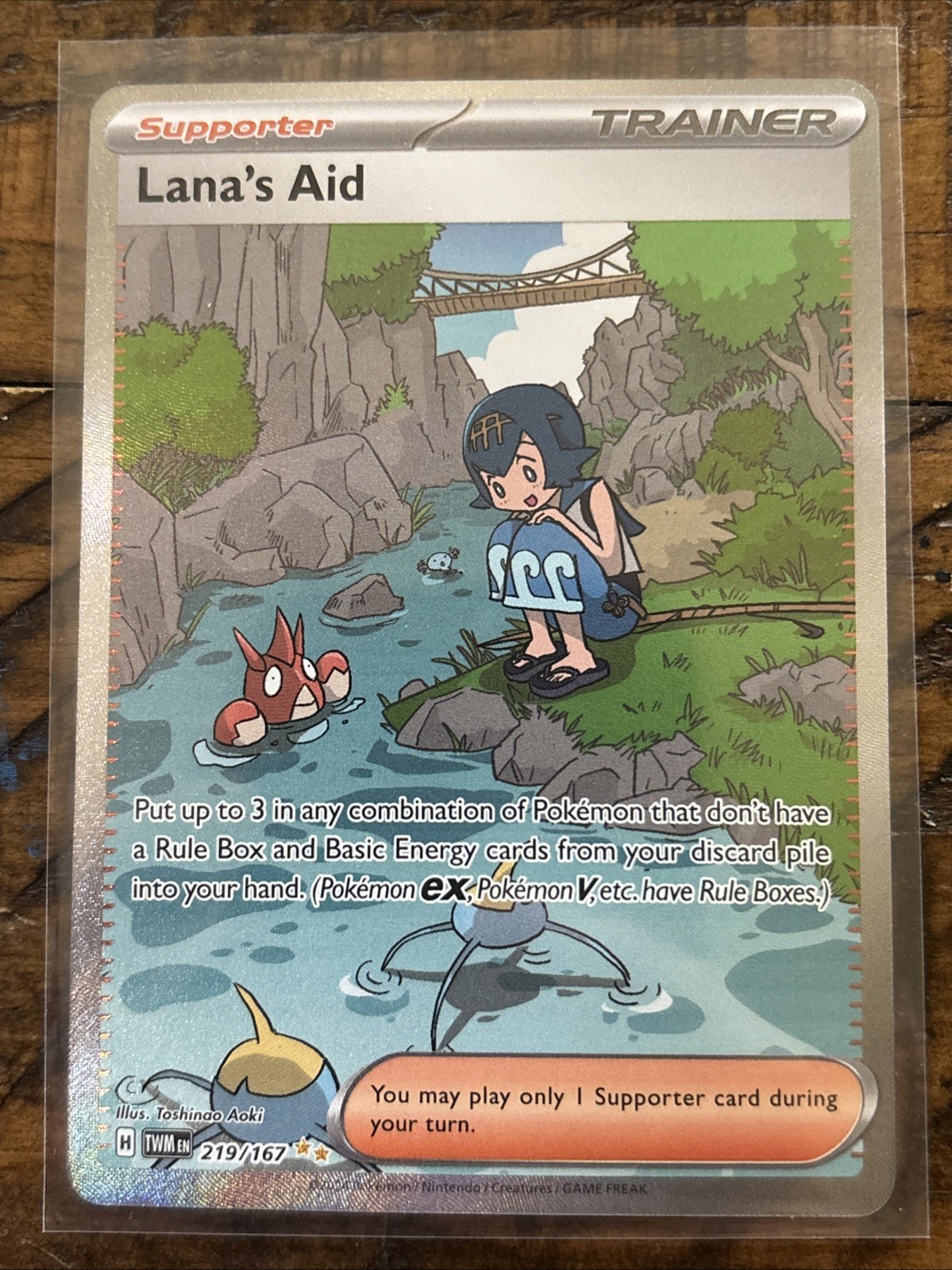 Pokemon Lana's Aid SV06: Twilight Masquerade SIR Holo 219/167 NM