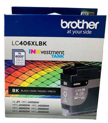 New Genuine Brother LC406XL Black Ink Cartridges MFC-J4335DW MFC-J5855DW