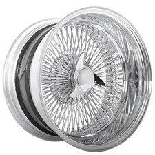 La Wire Wheels Reverse 100-spoke Straight Lace Chrome Rims 17x9 1pc A1 La Wire Wheels Reverse 100-spoke Straight Lace Chrome Rims 17x9 1pc A1