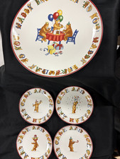 Tiffany Alphabet Bears Birthday Party 4 Plates 4 Patterns Large Cake Plate DS61