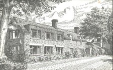 Trelissick Home Farm Hotel King Harry Ferry Truro Cornwall Postcard Drawing