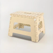 Home Folding Step Stool Lightweight Step Stool with 9 Inch Height for Kids Khaki