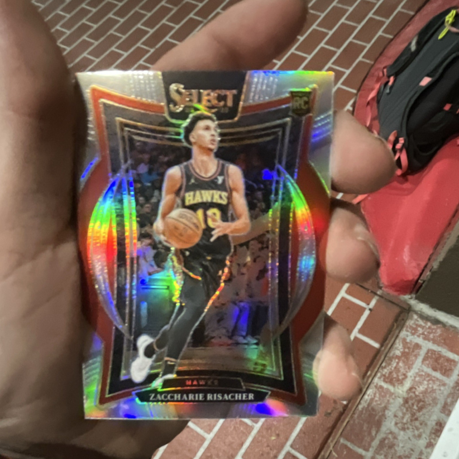 Zaccharie Risacher 2024-25 Panini Select Prizm Rookie #86 Atlanta Hawks