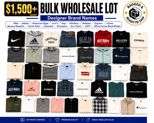 $1,500+ Bulk Wholesale Lot Mostly Women's Clothing - Designer Brands Only