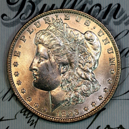 * 1893-O * NEAR+ GEM BU MS MORGAN SILVER DOLLAR * FROM ORIGINAL COLLECTION