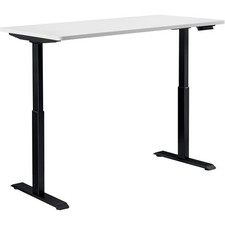 Electric Height Adjustable Desk 48"W x 30"D White W/ Black Base