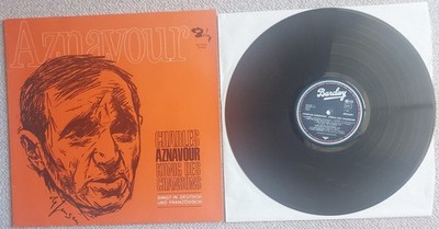 Charles Aznavour LP König des Chansons Barclay Vinyl singt deutsch französisch