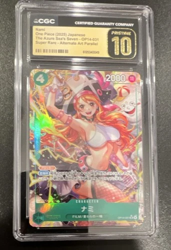 CGC 10 Nami OP14-031 Super Rare Alt Art Parallel One Piece Card Game