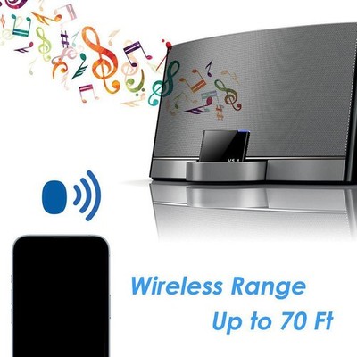 Bluetooth 5.1 Music Audio Adapter Receiver 30Pin Dock Speaker for iphone iPod  