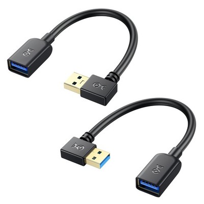Cable Matters 5Gbps Combo-Pack 90 Degree & 270 Right 0.5 feet, Black