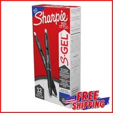 1.0MM BLUE INK SHARPIE S-GEL DRAWING PENS Gel Ink Writing Bold Point 12 Count