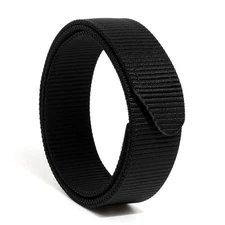 No-Scratch Nylon Belt 1 3/8" No Metal Buckle Belt with Hook & Loop Closure TSA