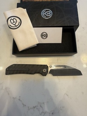 KB Venom TopLinerLock Knife Flame Ano Ti w/ Radial Milling 3.46
