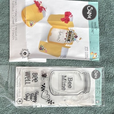 Sizzix Thinlits Fold-a-Long Jar Bee Mine Cutting Dies 660372 660656 Scrapbooking
