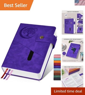 365 Page Thick Lined Journal Notebook for Men Women, A5 Leather Journals for ...