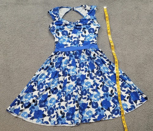 weissman Dress With Blue And White Flowers Lyrical dance costume adult small