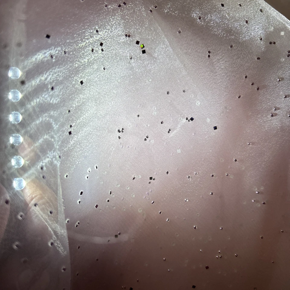 Tela Organza Colección Casa Tela Rosa Con Cuentas Aproximadamente 6 Yardas Foto 2 de 4