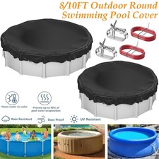 8ft 10ft Solar Pool Cover Round Swimming Pool Heat Reflective Waterproof Blanket