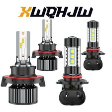 Fit Chrysler aspen 2007 2008 2009 Headlight Hi/Lo Fog Light Bulbs combo 6500K