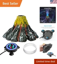 Multi-Color LED Bubbling Volcano Kit for Modern Fish Tank Decor – 5.6 x 5.6 in
