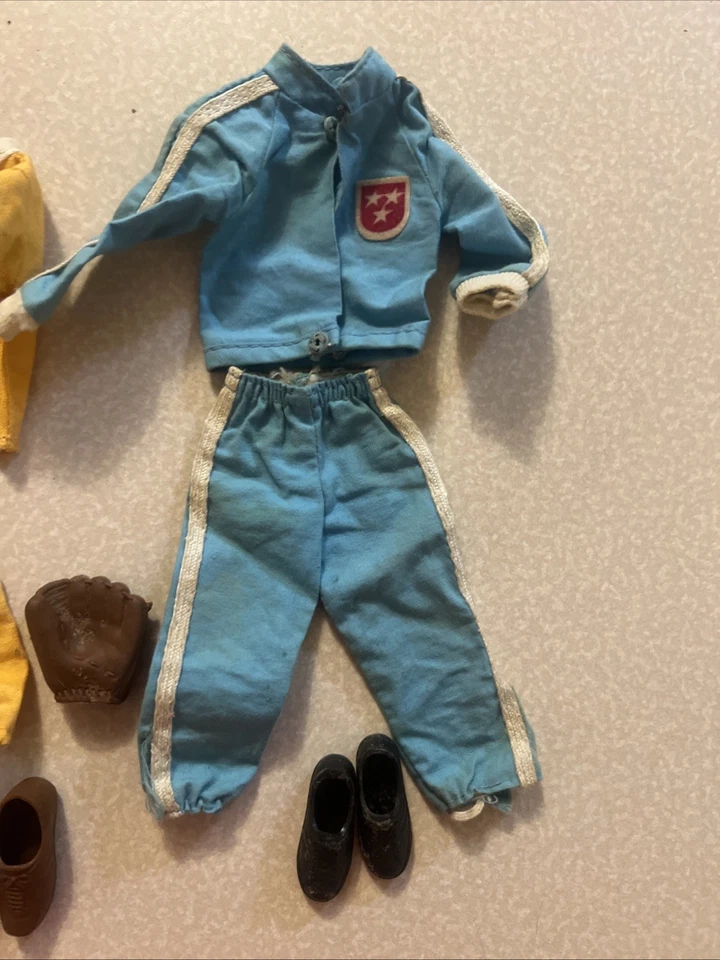 Ropa Big Jim vintage Mattel años 70 carreras, béisbol, guantes, clavos, zapatos bonitos Foto 3 de 4