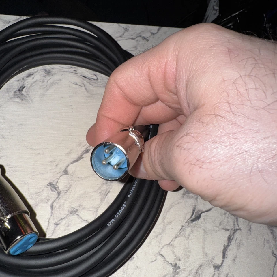 Cabo de microfone XLR profissional baixo ruído fios quentes no palco 20’ pés - Imagem 3 de 3